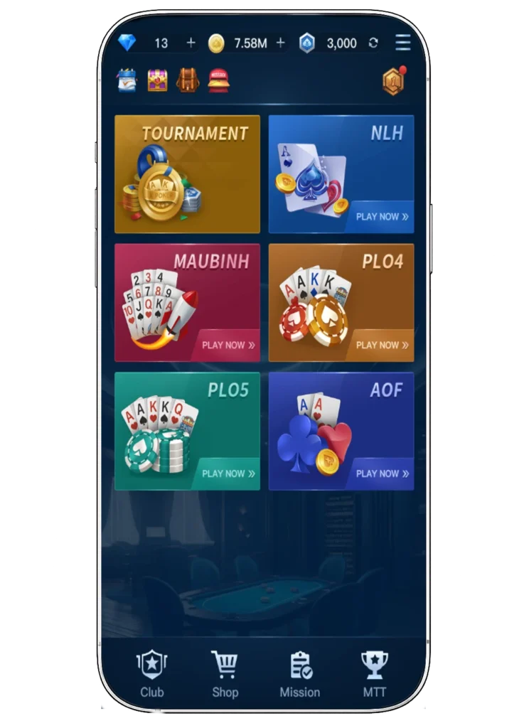 X-Poker cписок фильтров в лобби